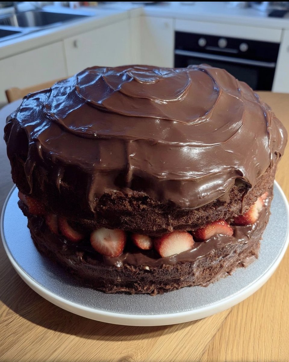 Ingredients for strawberry prosecco cake including butter eggs flour and strawberries