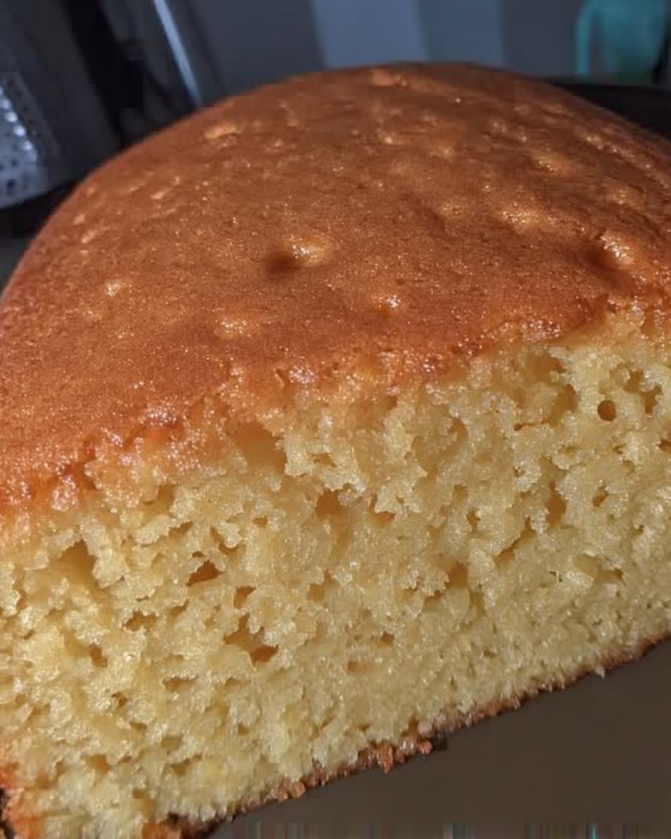 Lemon cake batter smoothed into a greased bundt pan