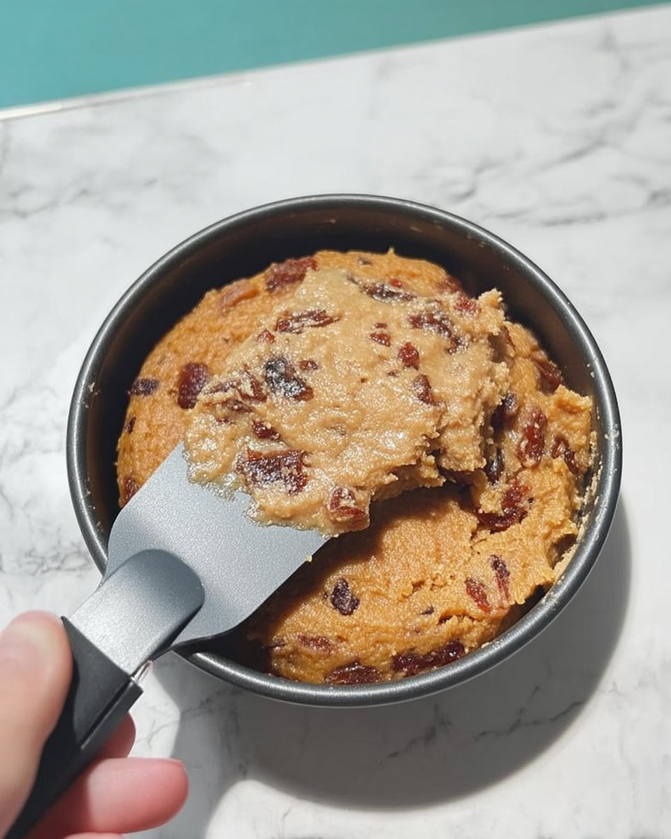 Pastry brush applying syrup glaze to a warm fruitcake loaf