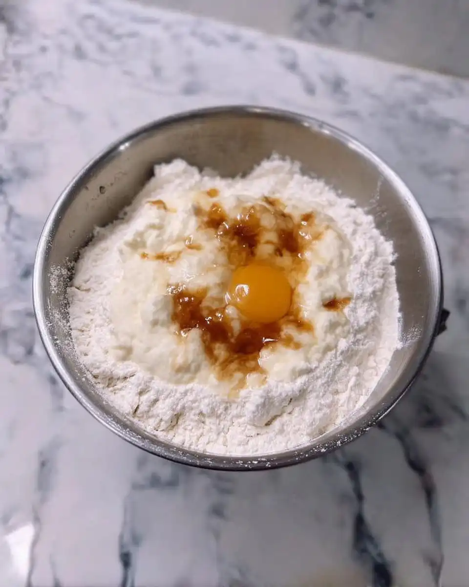Chiffon Cake 12 bowls of separated eggs flour sugar and oil for chiffon cake