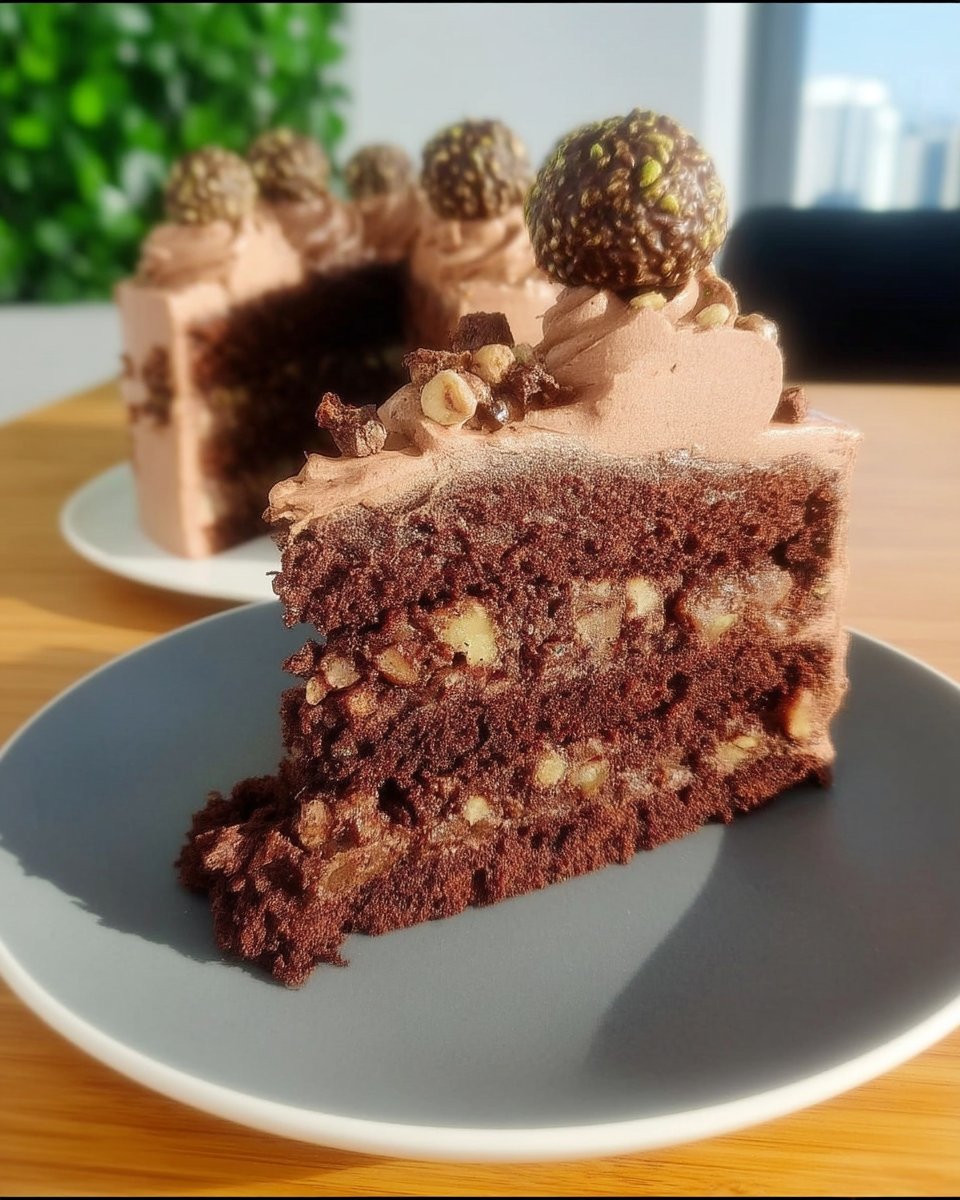 Testing chocolate ganache consistency on a cup