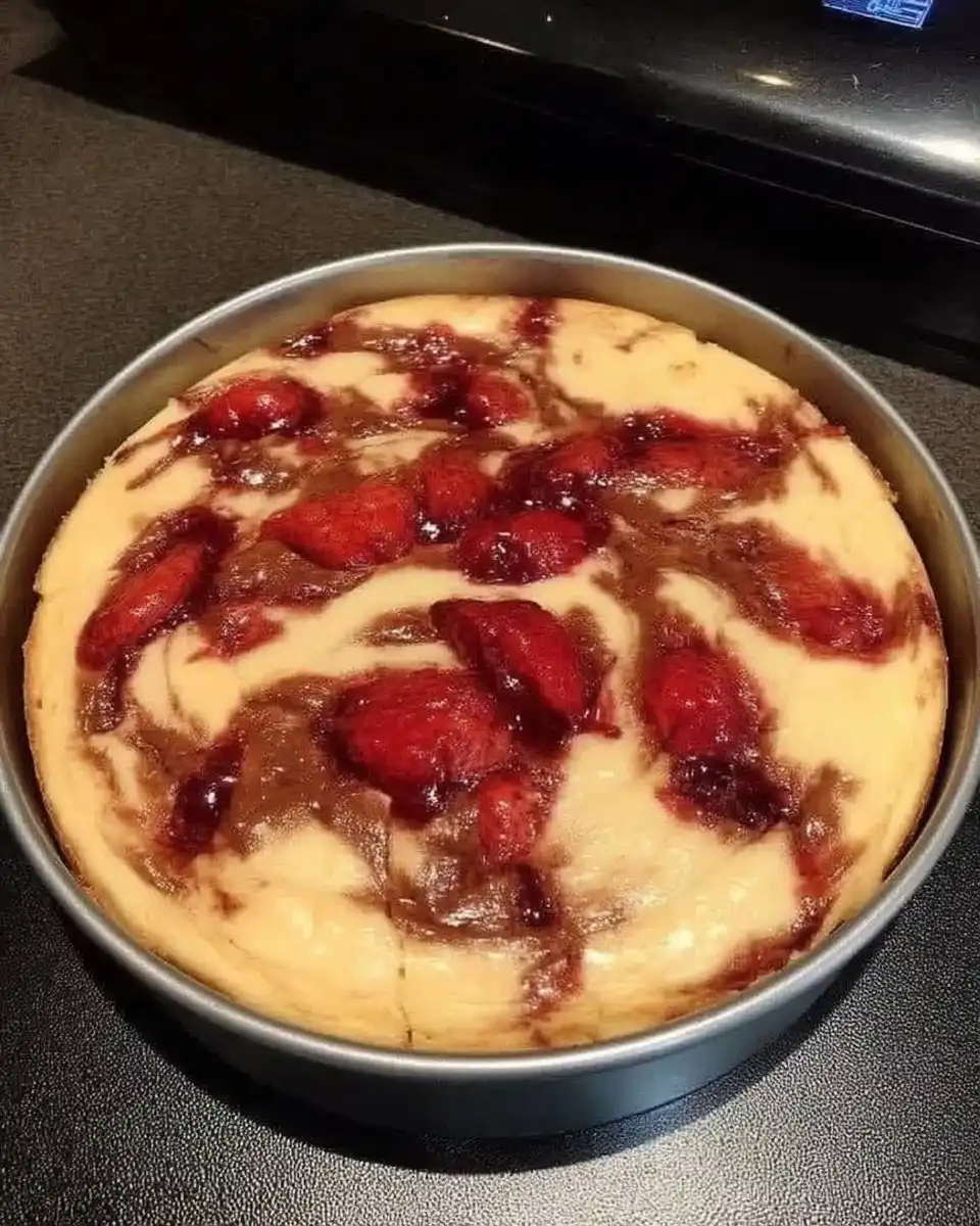 Strawberry Cheesecake 12 Block cream cheese fresh strawberries and graham crackers on a wooden board