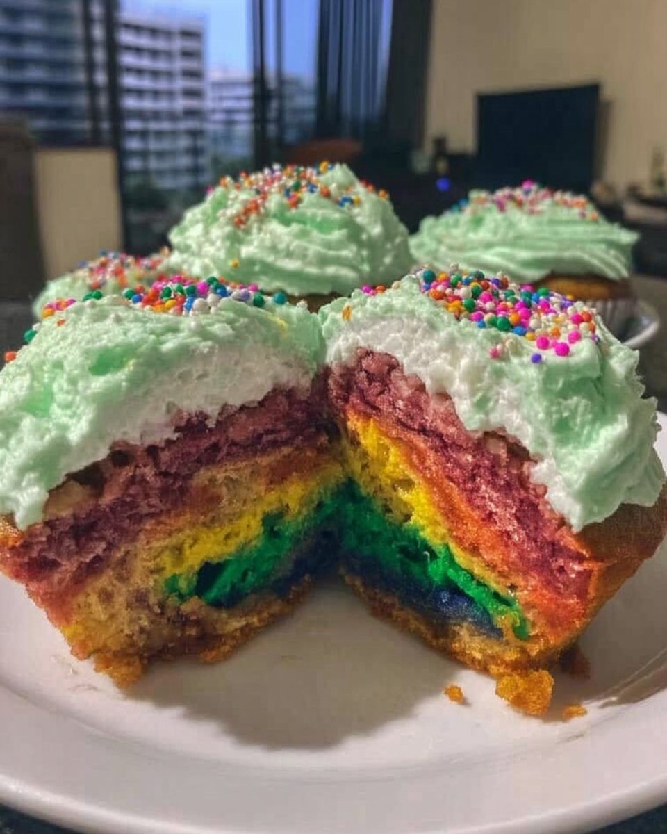 Ingredients for cute cake including flour butter eggs and food coloring
