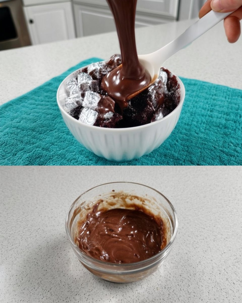 Bowls of dark cocoa powder white chocolate bars and peppermint extract for cake baking