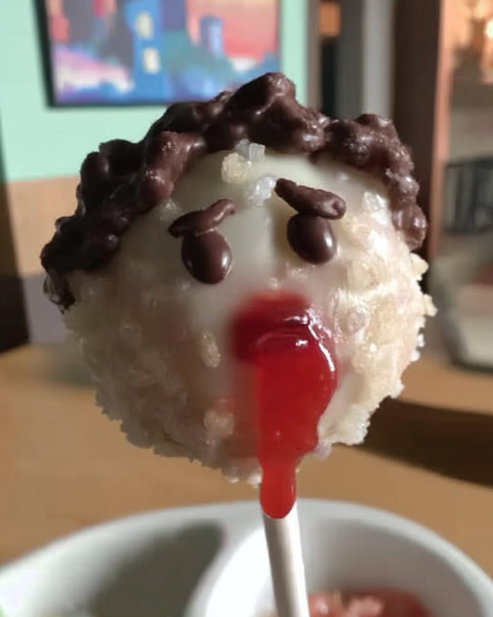 Cake Pops 13 Dipping a cake ball into melted chocolate with excess dripping off