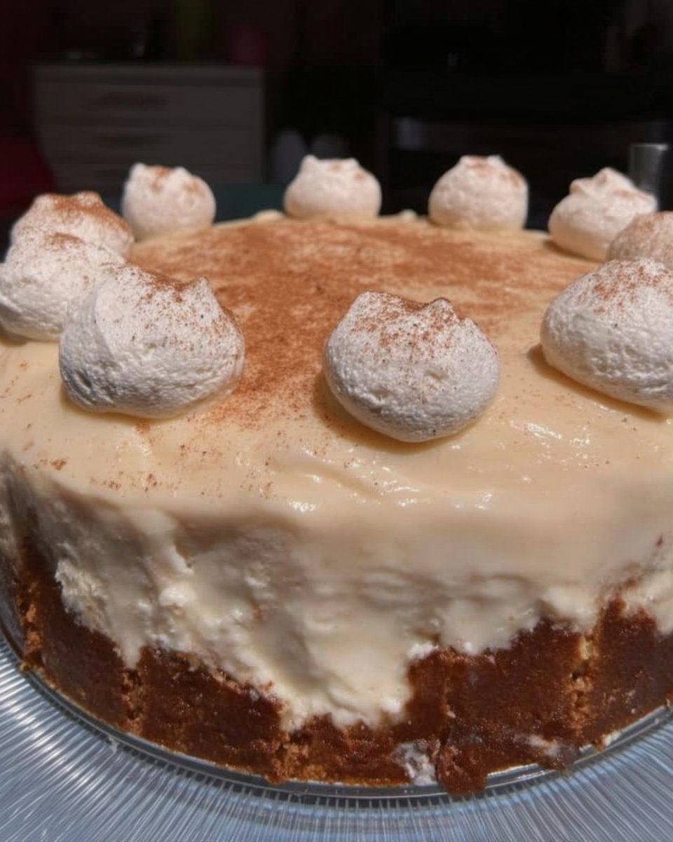 Eggnog Cake 14 Whole eggnog cake on a festive platter