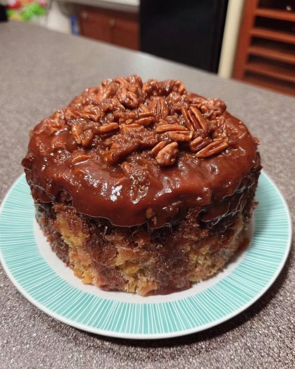 Ingredients for German chocolate cake including chocolate pecans and coconut