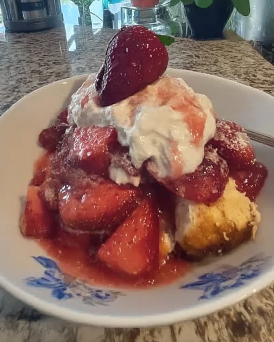 Close up of the tender crumb of a baked shortcake slice