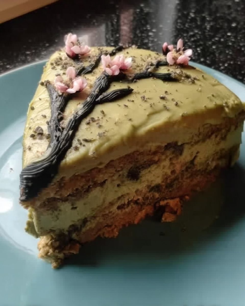 Baking ingredients including green tea powder flour and eggs