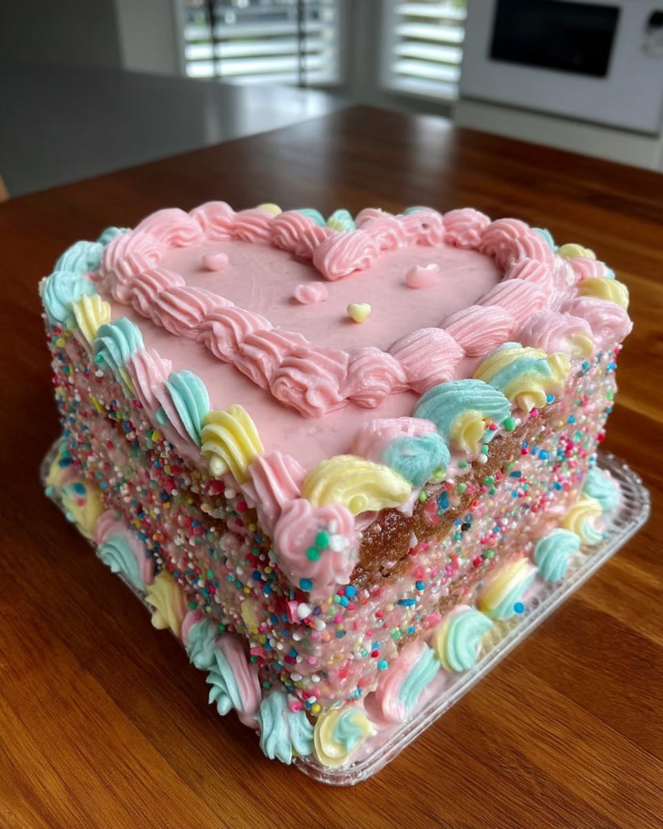 Ingredients for heart cake including butter sugar flour and cornstarch