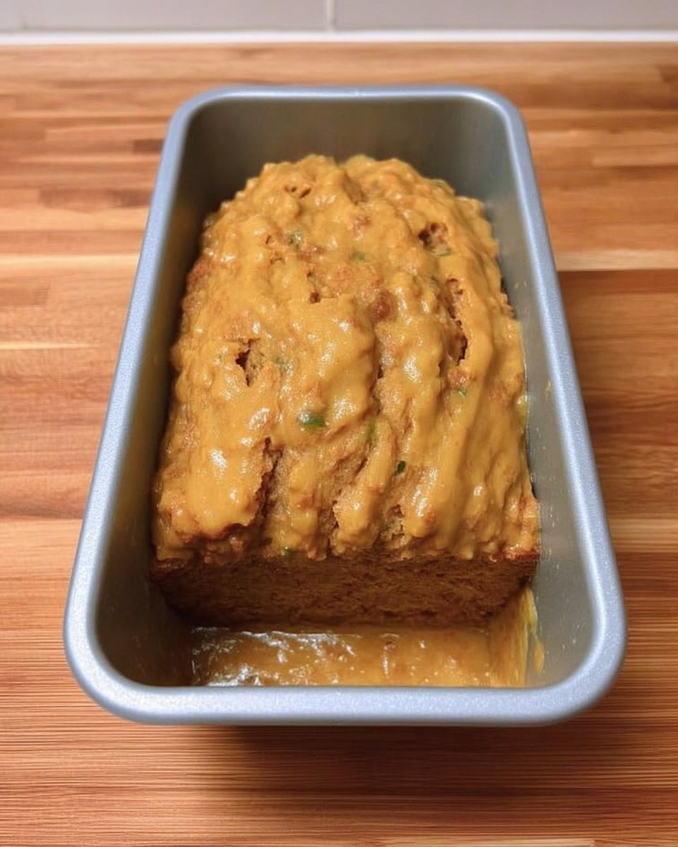 Pumpkin Spice Cake 13 Folding raisins into pumpkin cake batter in a mixing bowl