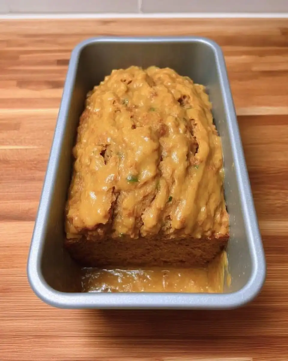 Pumpkin Spice Cake 13 Folding raisins into pumpkin cake batter in a mixing bowl