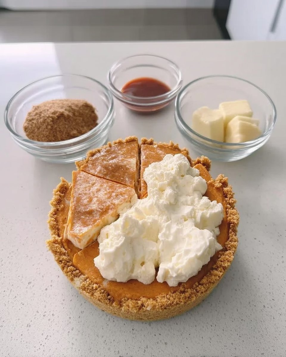 Pumpkin Cheesecake 12 Ingredients for pumpkin cheesecake including gingersnaps and pumpkin puree