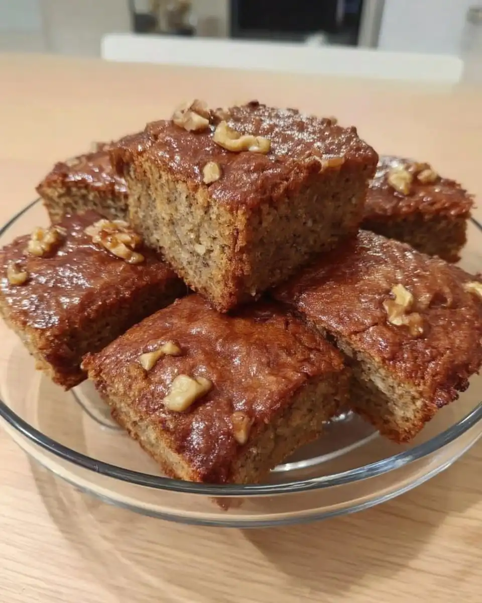 Banana Cake 12 Overripe spotted bananas and baking ingredients on a wooden table