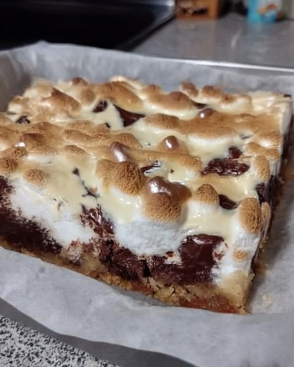 A scoop of earthquake cake served in a bowl with vanilla ice cream