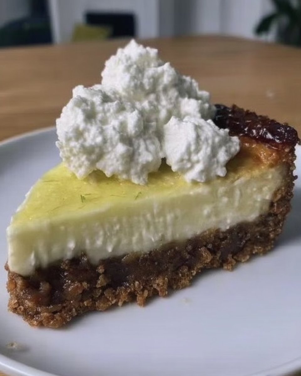 Lemon cheesecake slice with fork and cup of coffee