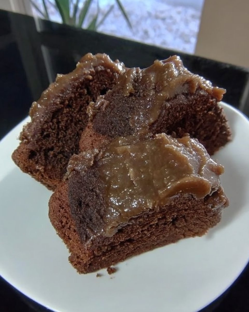Slice of chocolate fudge cake with fork
