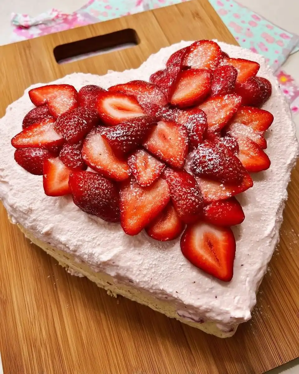 Slice of chocolate cake with strawberry frosting on a plate