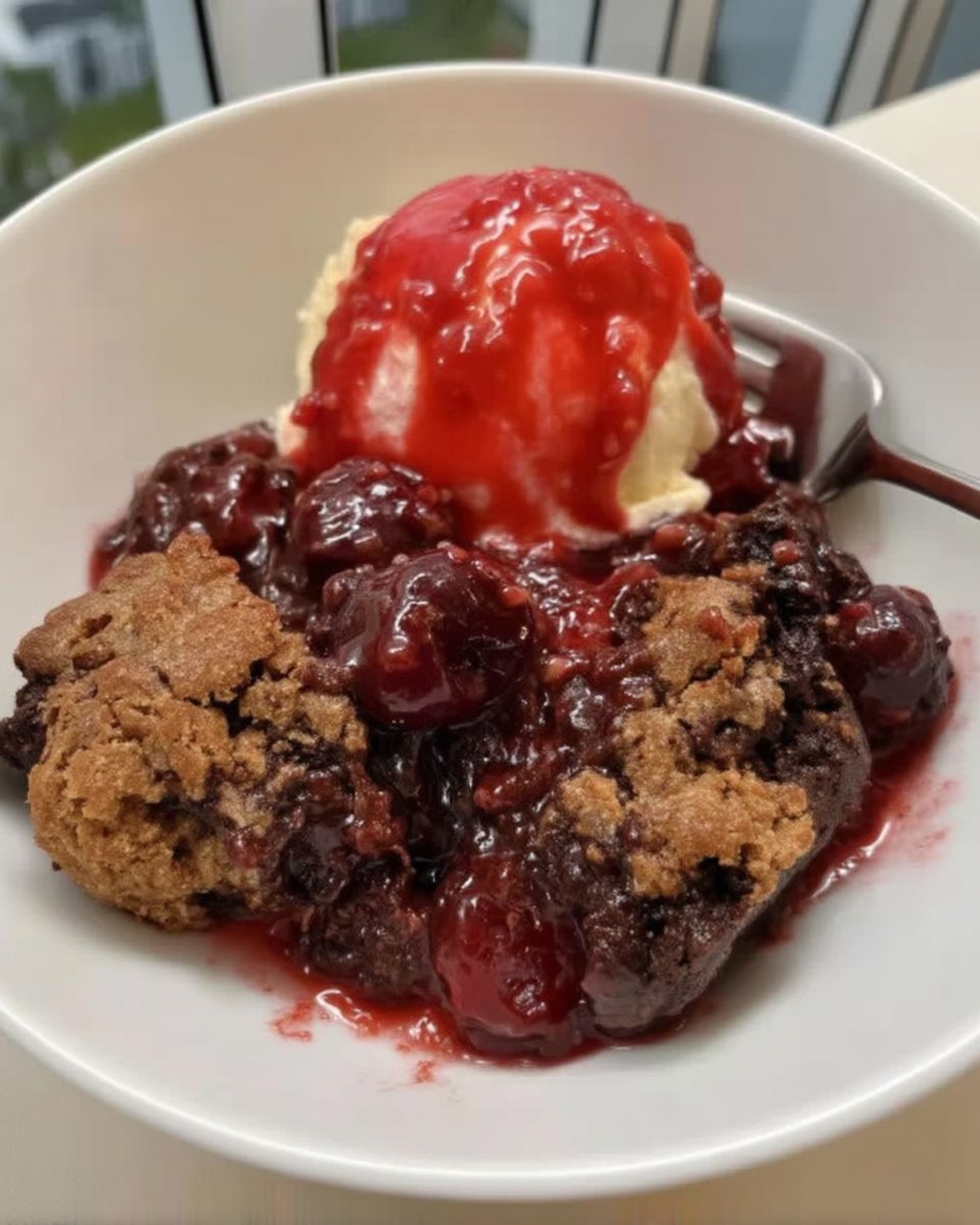 cold sliced butter arranged on dry cake mix in baking dish