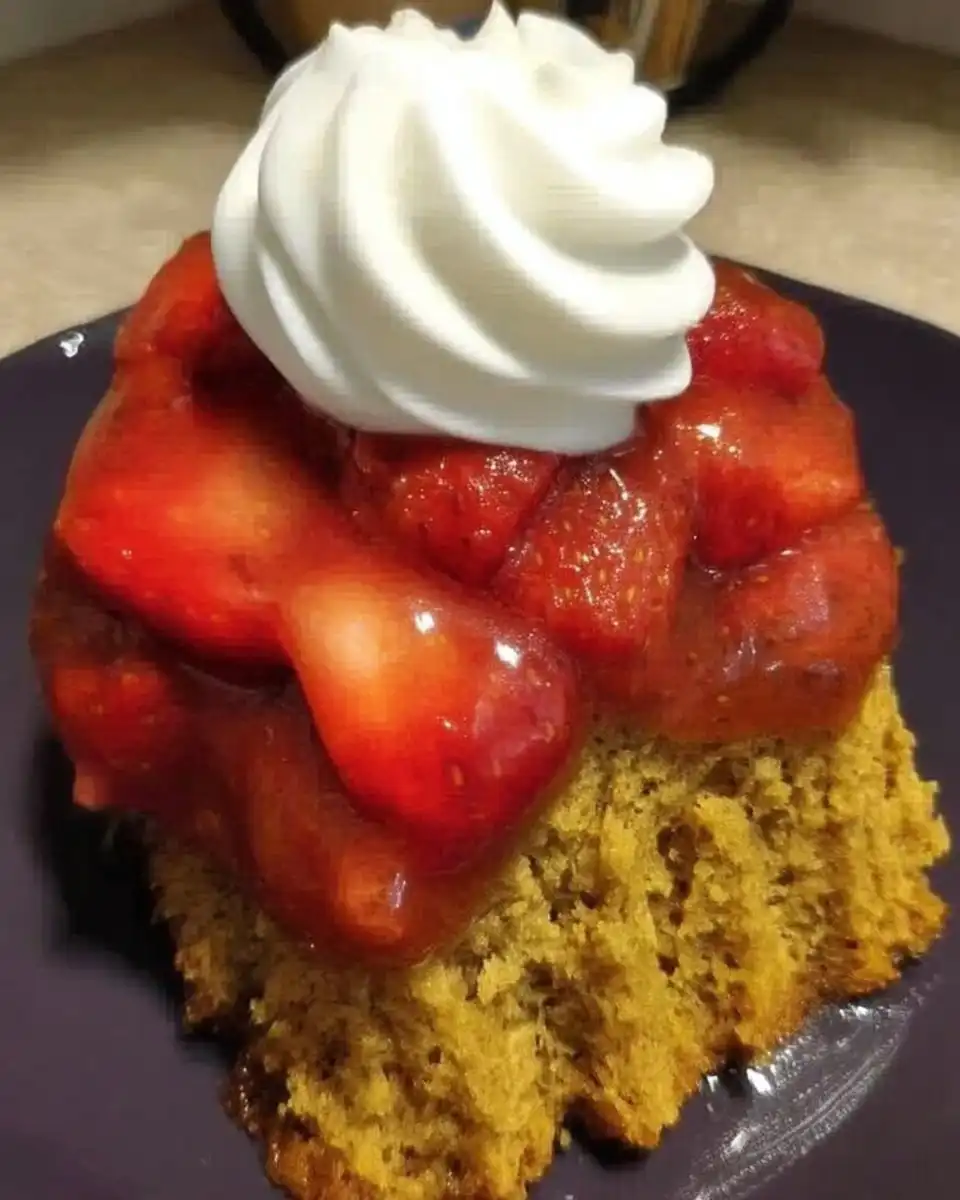 Classic Southern Strawberry Shortcake 10 Golden baked southern shortcake in a baking pan fresh from the oven