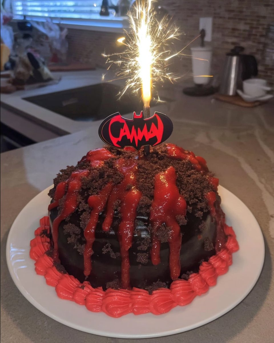 Process shot of stacking black cake cutouts into a loaf pan