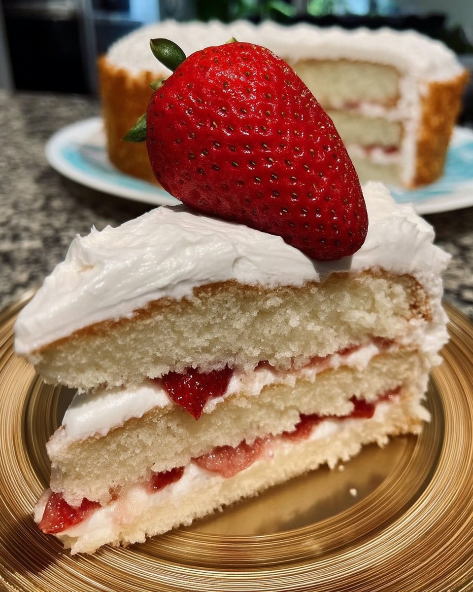 whole vanilla butter cake with swiss buttercream on a cake stand