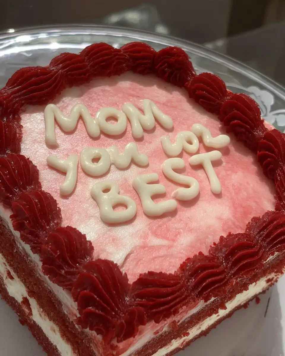 Mother's Day Cake 12 Ingredients for white cake including butter sugar egg whites and flour