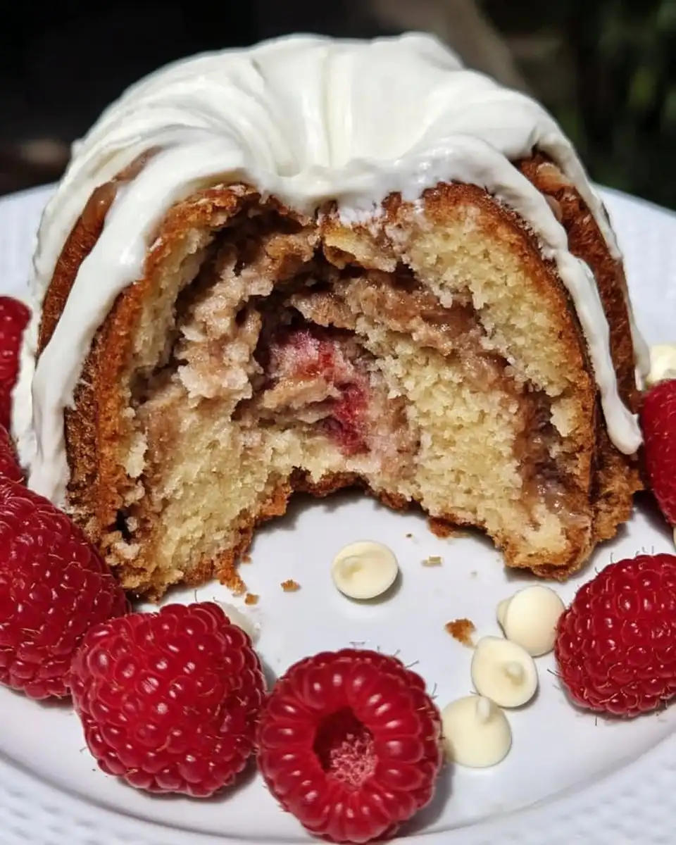 Whole rustic chocolate raspberry cake on a cake stand