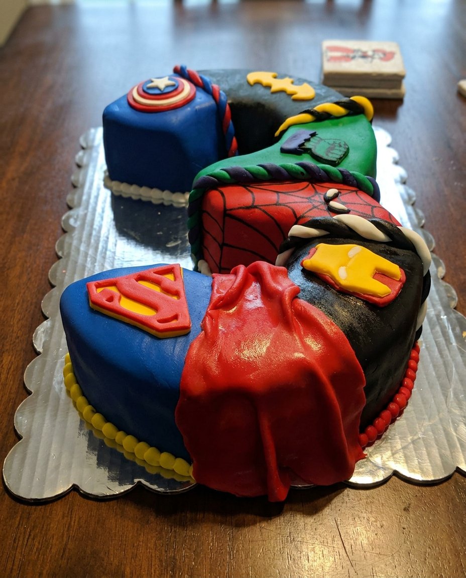 Cake Birthday Boy 12 Boiling water being poured into cocoa powder for cake batter