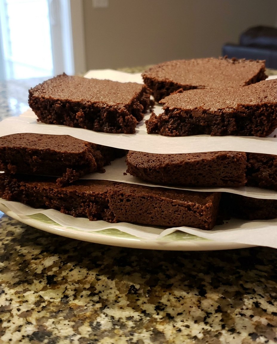 Brownie Cake 12 Bowls of measured ingredients for brownie cake including flour, sugar, and chocolate chips.