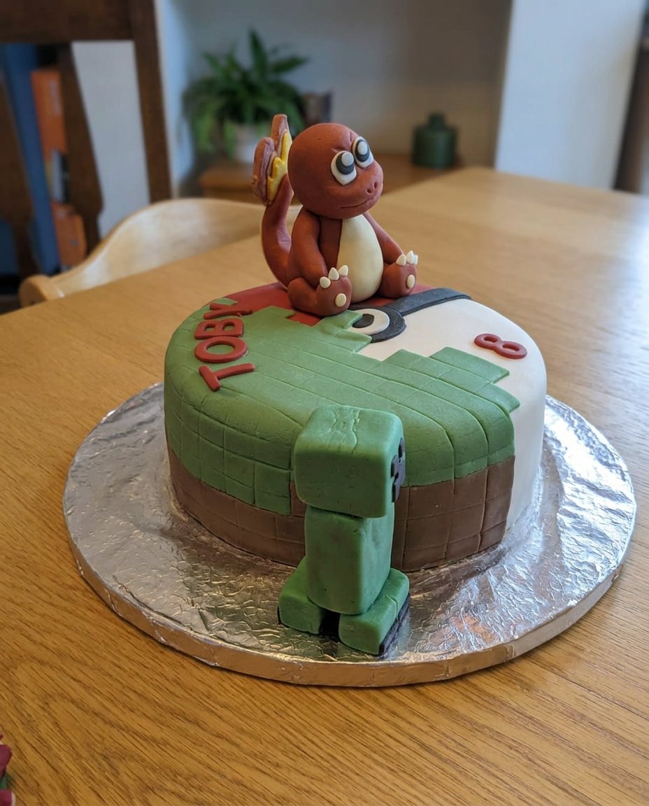 Boys Cake 12 Measured ingredients for vanilla buttercream including sifted icing sugar and butter