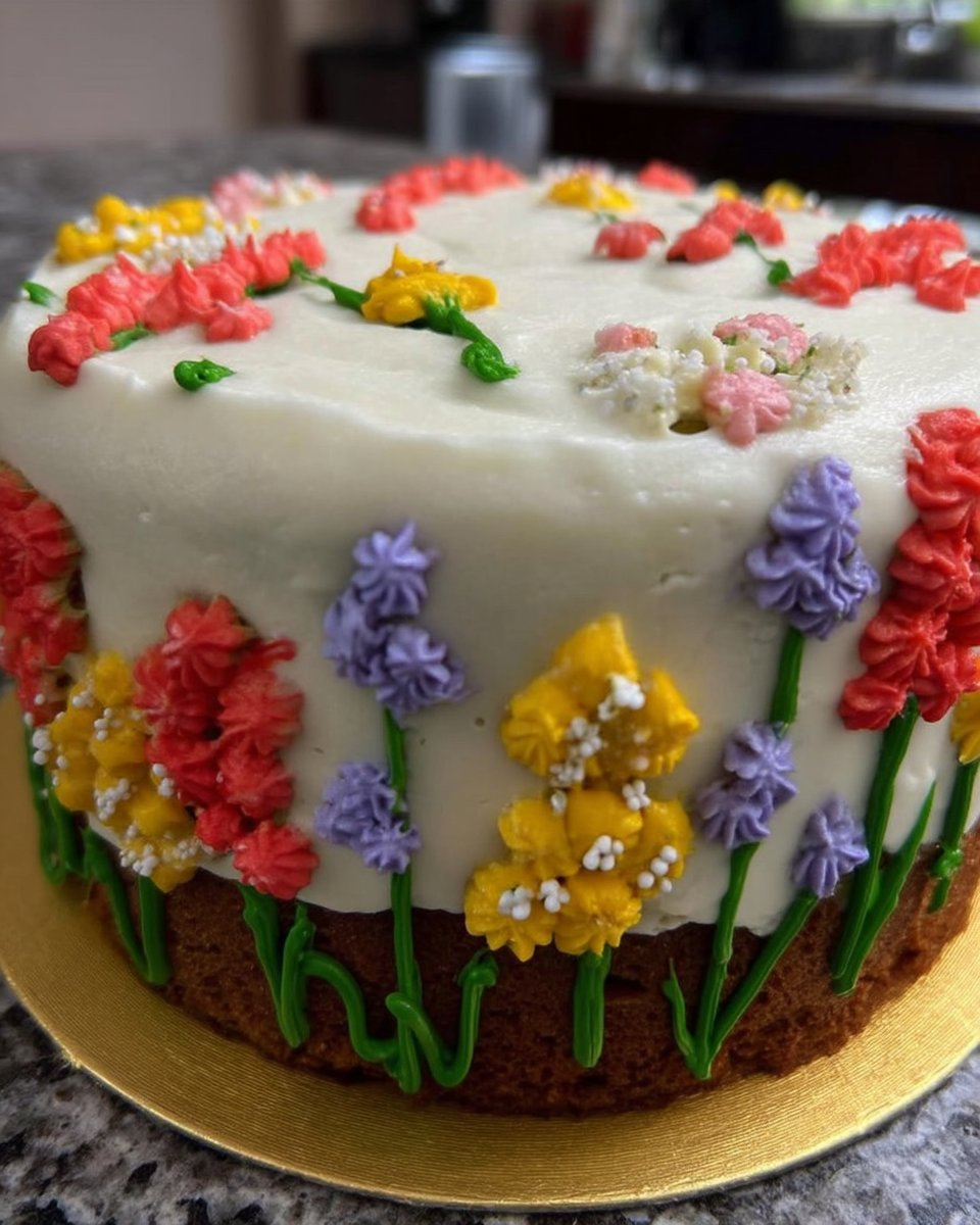 Spring Cake 12 Measured bowls of cake flour and sour cream for the spring cake recipe