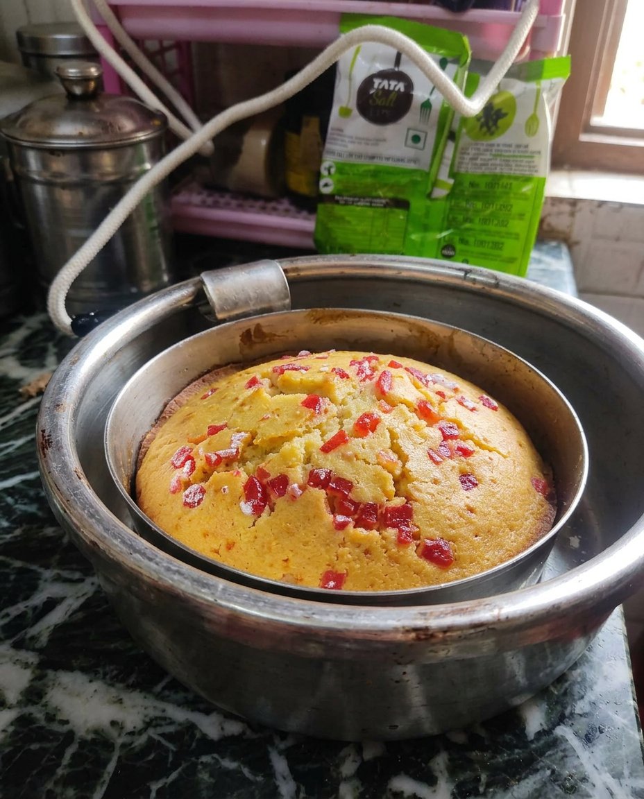 Homemade Cake 13 A close up of butter and sugar being creamed in a stand mixer until light and fluffy.