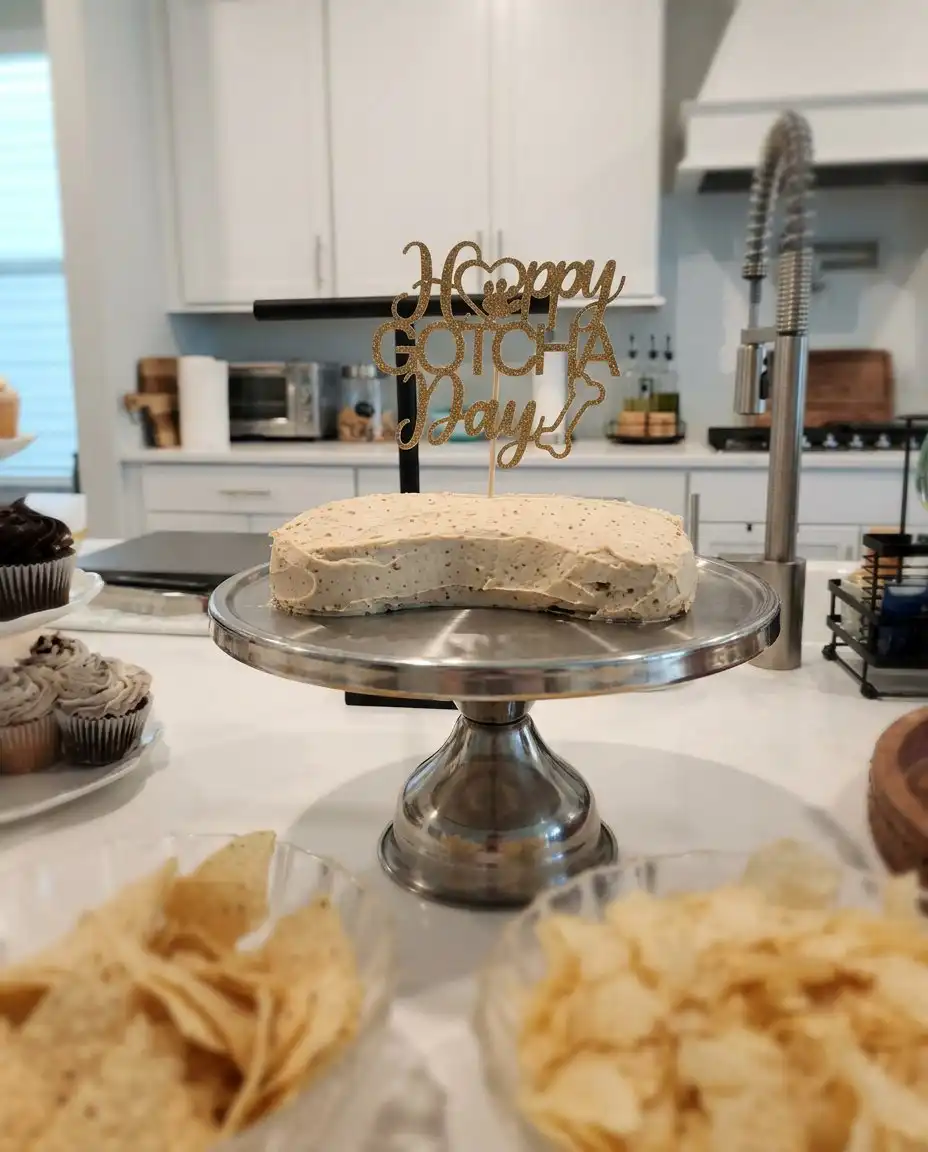 Wholesome ingredients like carrots peanut butter and honey for a dog cake