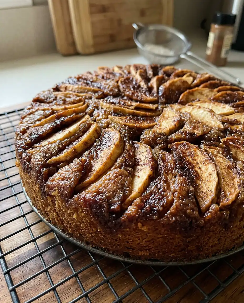 Slices of Granny Smith apples tossed in cinnamon and sugar in a glass bowl.