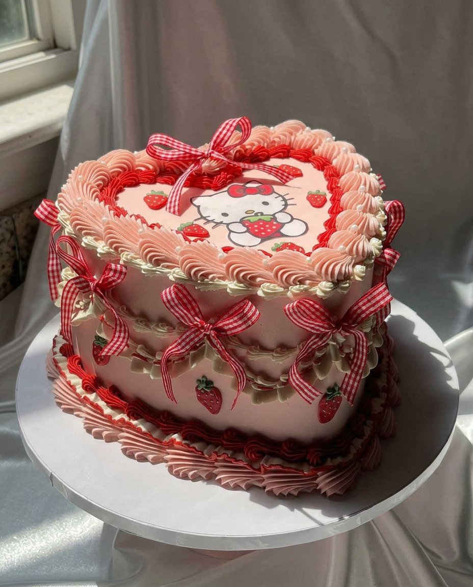Close up of small white buttercream stars piped on a cake.