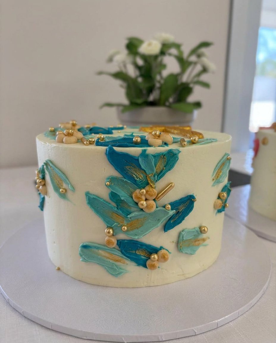 Baptism Cake 12 High quality baking ingredients including butter oil flour and egg whites for a vanilla cake