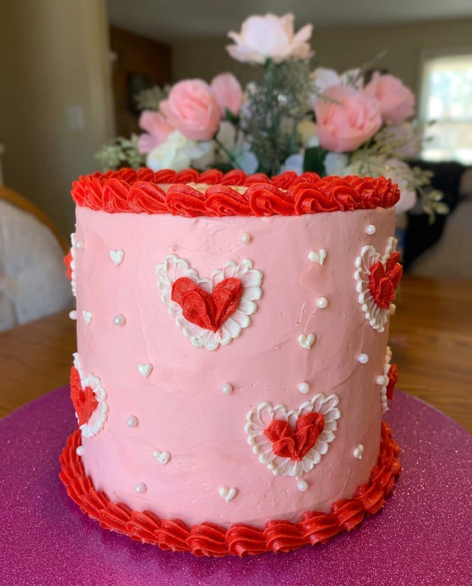 Ingredients for white cake and vanilla frosting including cake mix, butter, and cherries.