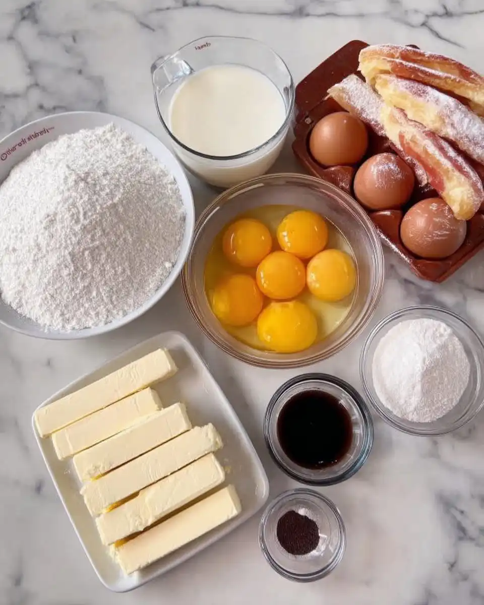 Yellow Cake Recipe 12 Ingredients for yellow cake including buttermilk, cake flour, and fresh eggs