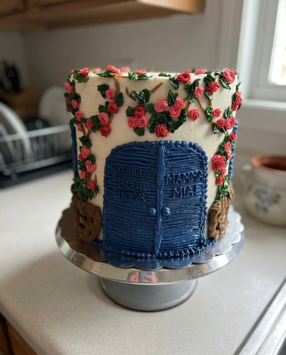 A close up shot of the interior crumb structure of a Mamma Mia Cake.