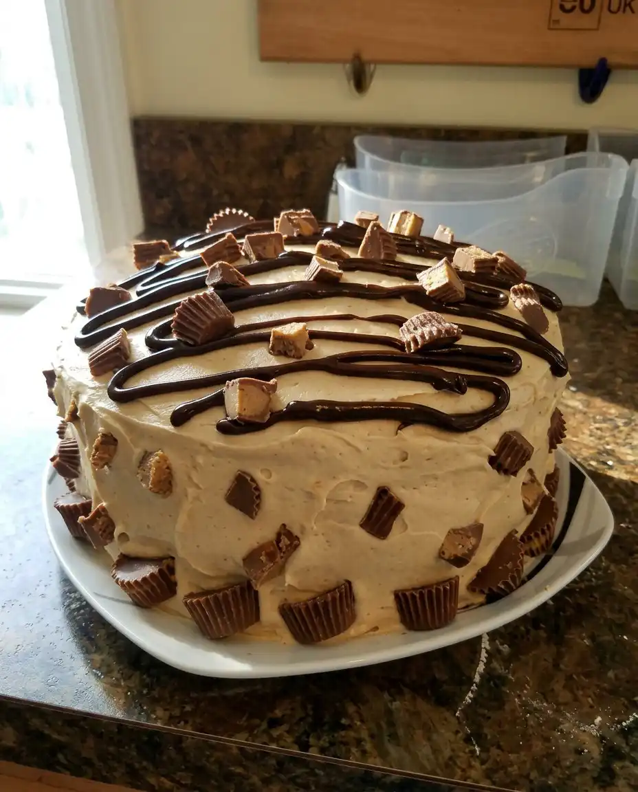 A hand mixer blending smooth cake batter in a large glass bowl.