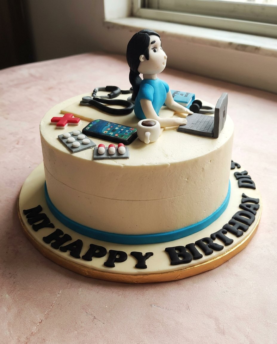 A moist and tender slice of doctor cake on a vintage Sunday plate