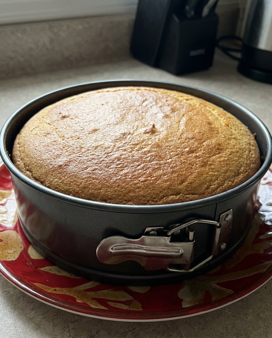 A slice of white eggless cake showing a fine and even crumb structure