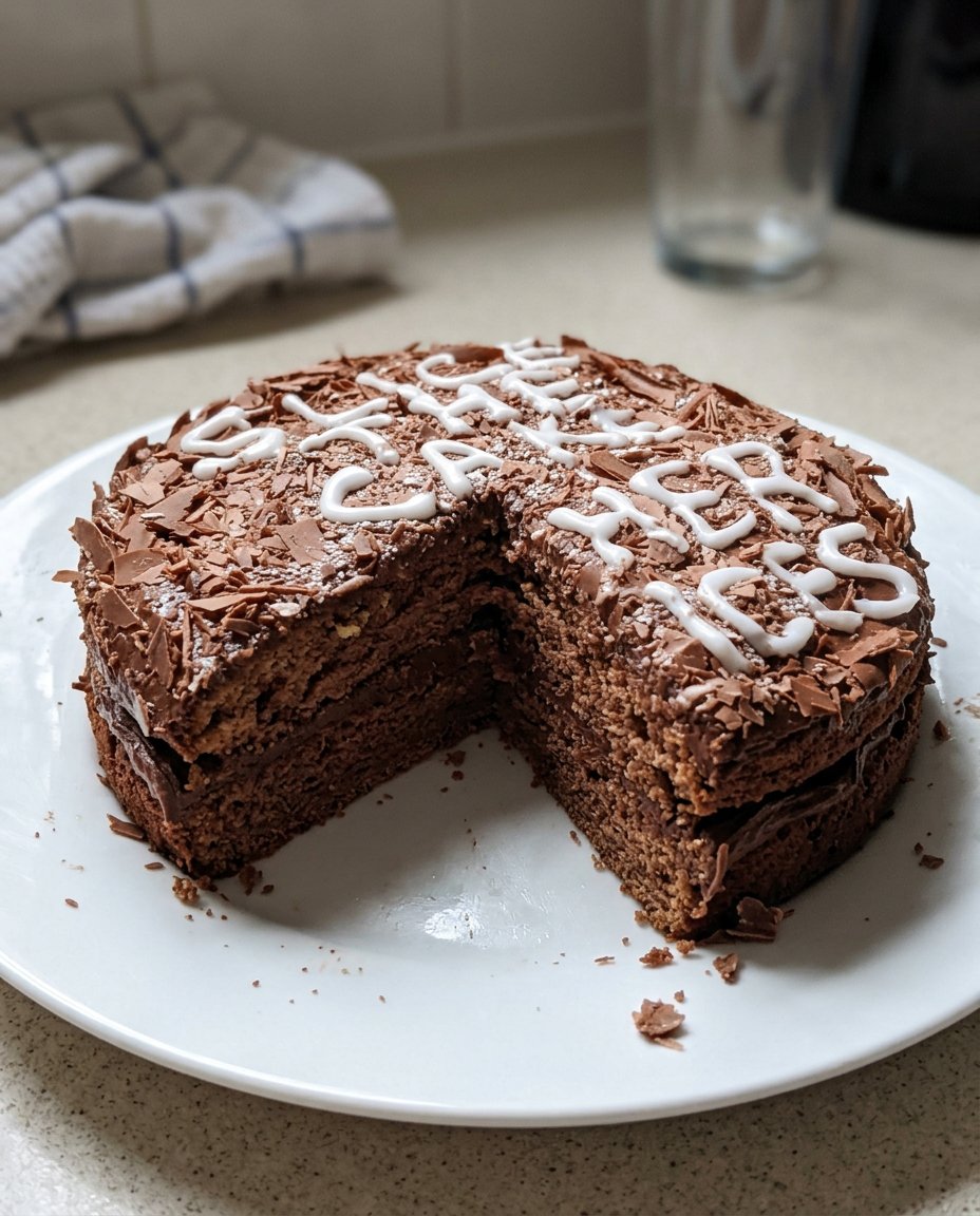 Close up of pale genoise batter showing the ribbon trail