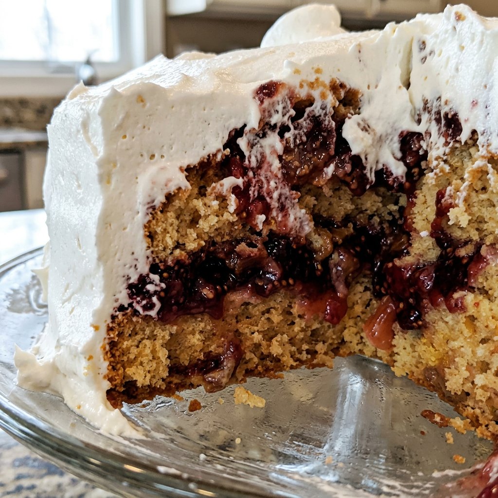 Freshly chopped strawberries, sliced rhubarb, yogurt, and baking staples on a wooden counter.