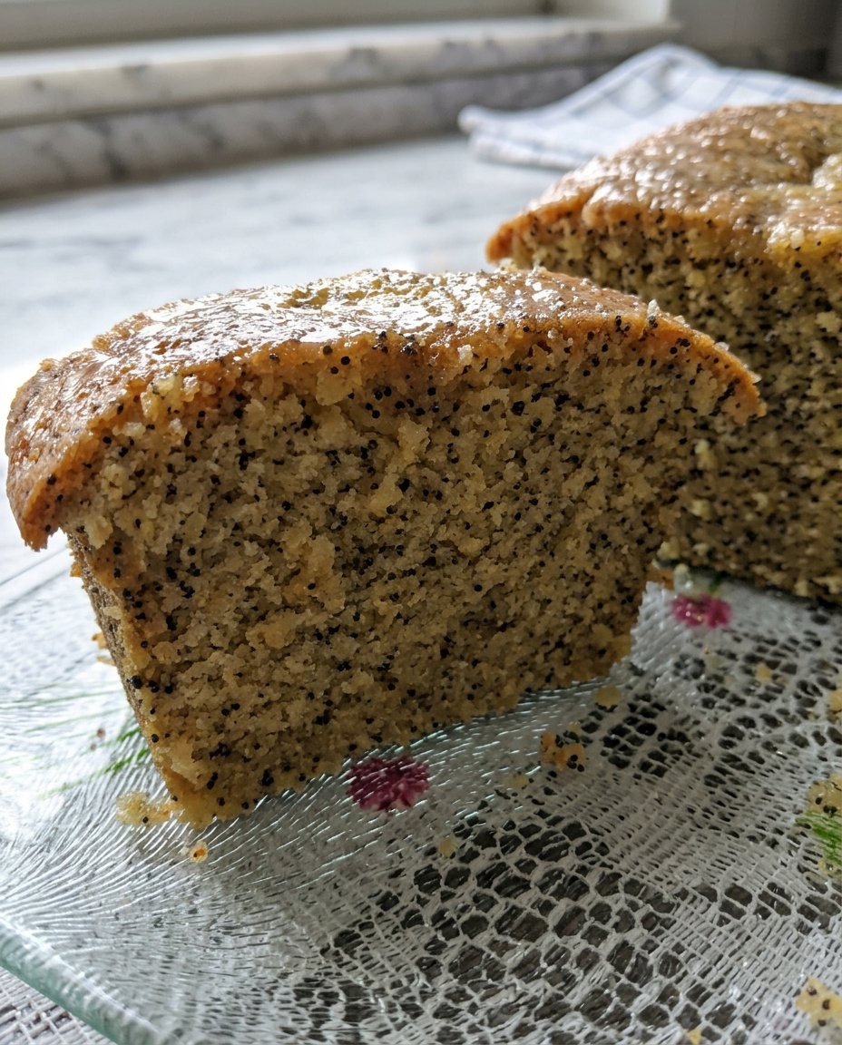 A rustic lemon poppy seed cake topped with cream cheese frosting and lemon curd swirls