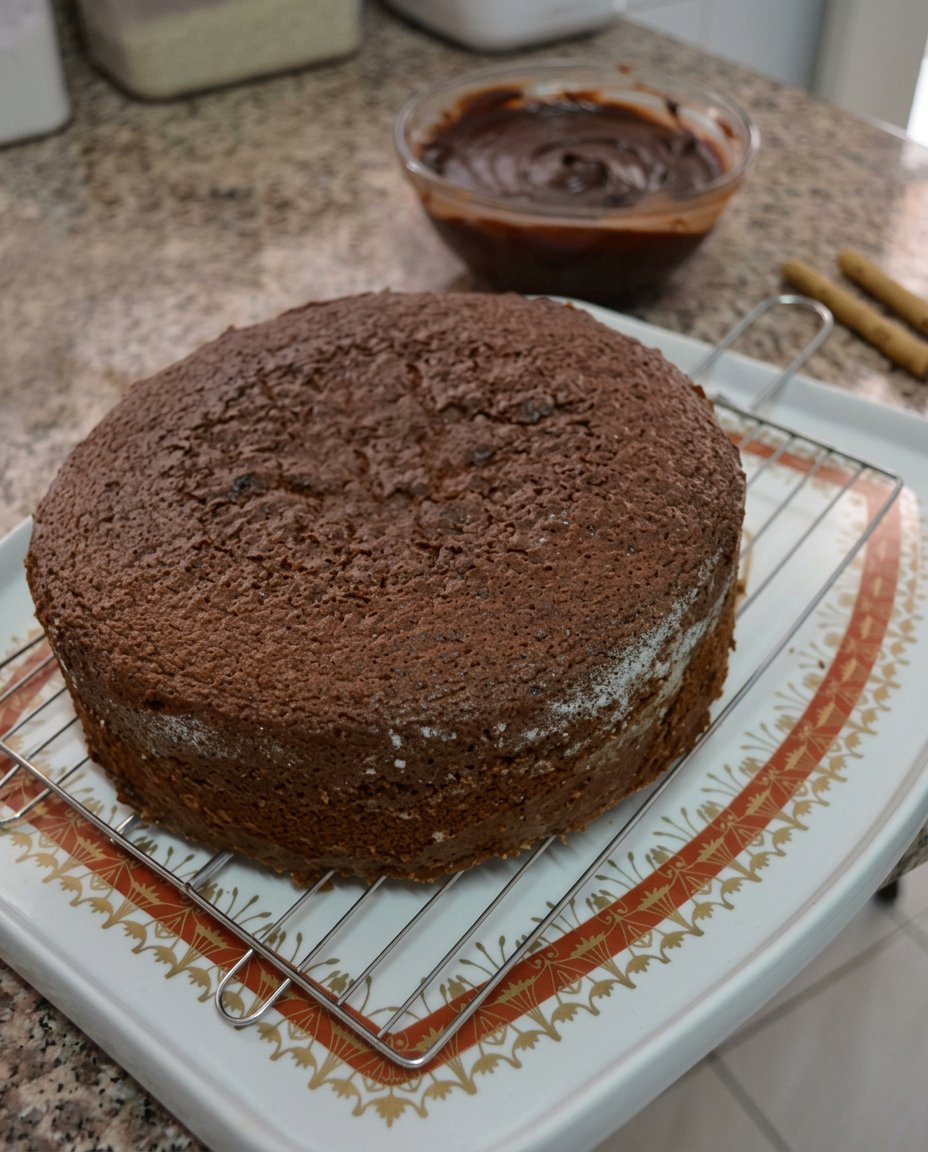 Chocolate Cake Birthday 14 A single slice of chocolate cake with ganache on a rustic ceramic plate