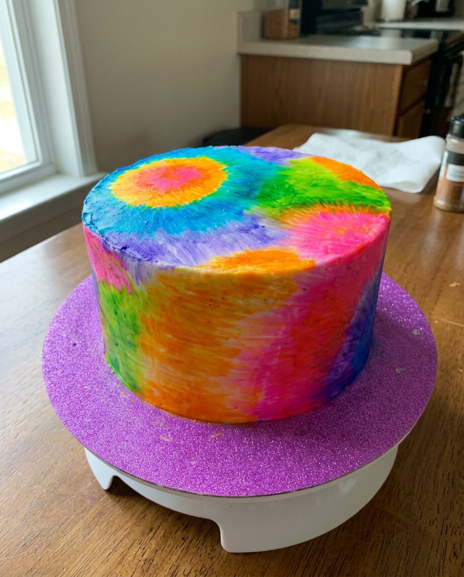 A slice of spiced graham cracker cake showing the tender crumb and painted frosting.