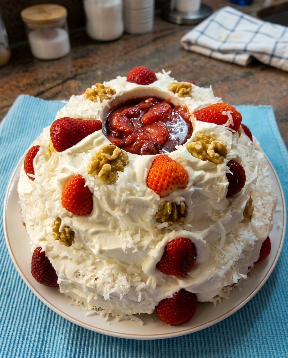 A single slice of white almond cake showing the moist and tender crumb.