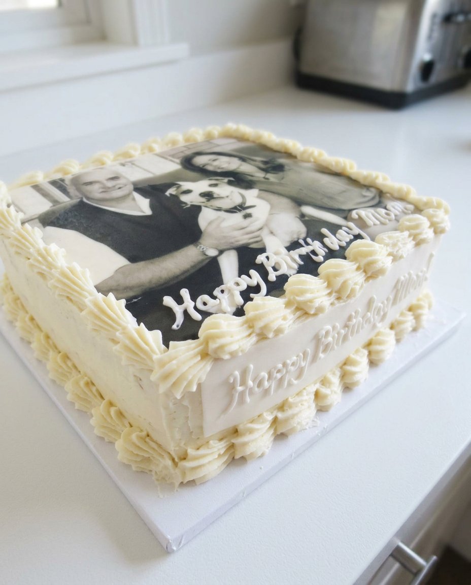 Photo Cake 13 A person using a spatula to smooth out creamy white cheesecake batter in a springform pan.